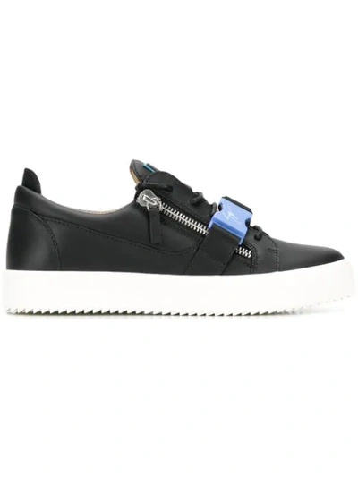 Giuseppe Zanotti May Lon Sneakers With Buckle Detail In Black