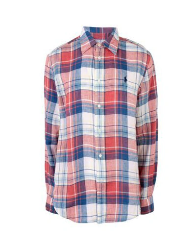 Polo Ralph Lauren Two-tone Check Linen Shirt In Multi