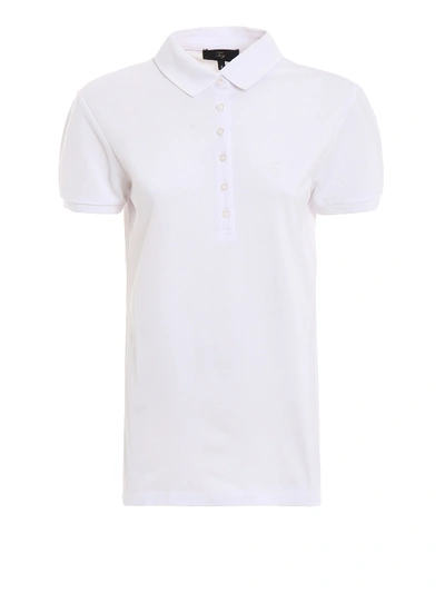Fay White Pure Cotton Polo Shirt