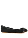 Anna Baiguera Annette Flex Black Canvas Flats