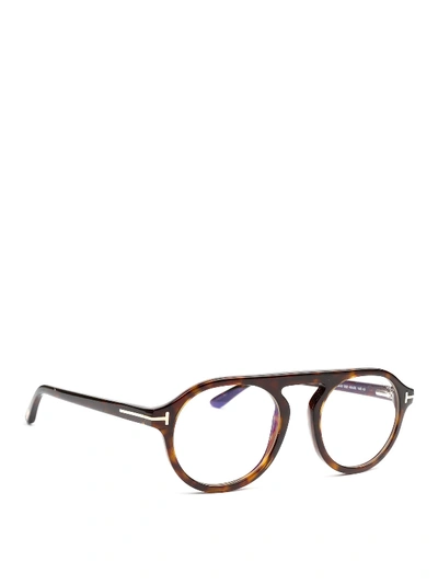 Tom Ford Dark Brown Aviator Style Eyeglasses