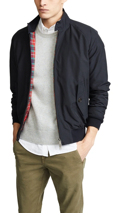 Baracuta Stretch G9 Harrington Jacket - Deep Blue | ModeSens