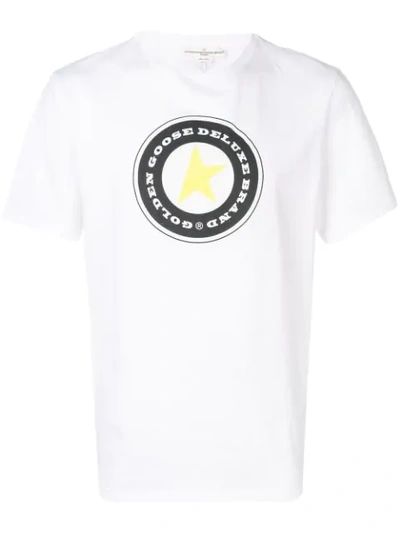 Golden Goose Golden Print White Cotton Tee