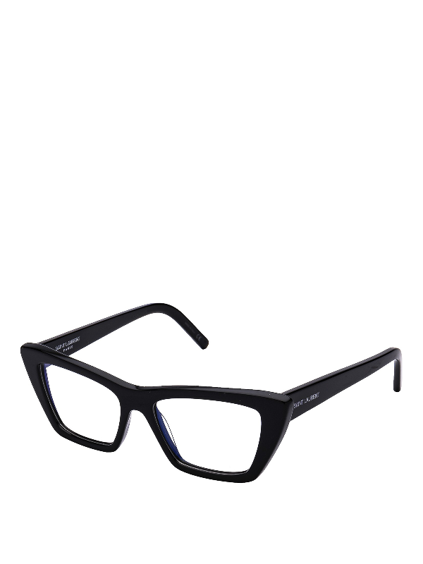 Saint Laurent Geometric Cat Eye Sl 291 Optical Glasses In Black ModeSens