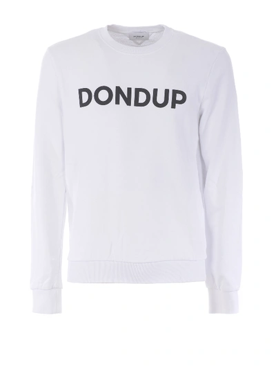 Dondup Contrasting Logo Sweatshirt In White
