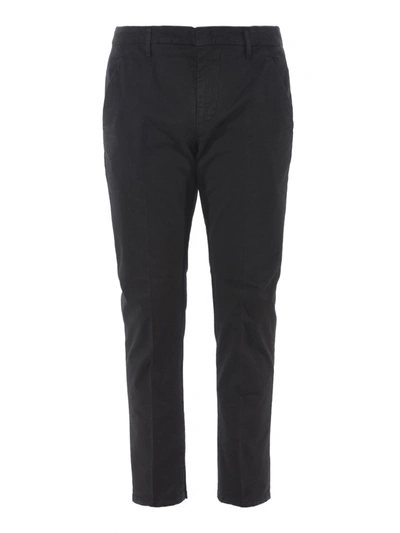 Dondup Alfredo Black Gabardine Slacks