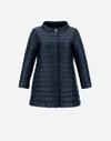 Herno Ultralight Rossella Long Puffer Jacket In Dark Blue