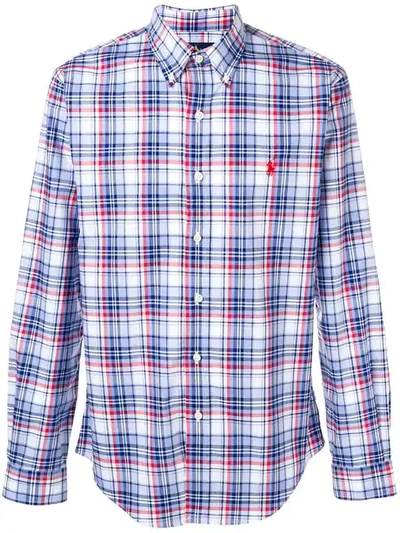 Polo Ralph Lauren Multicolour Check Print Cotton Shirt In Blue