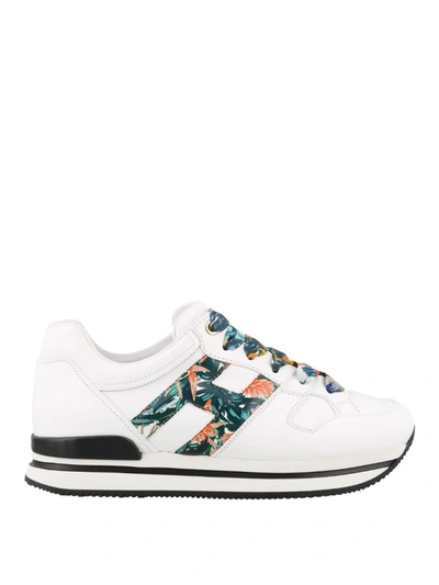 Hogan Botanical Print Low Top Sneakers In White