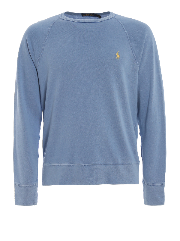 light blue polo sweater