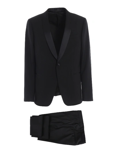 Z Zegna Black Wool Two-piece Suit