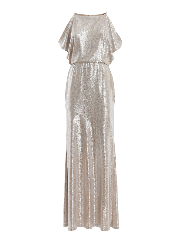 ralph lauren gold evening dress