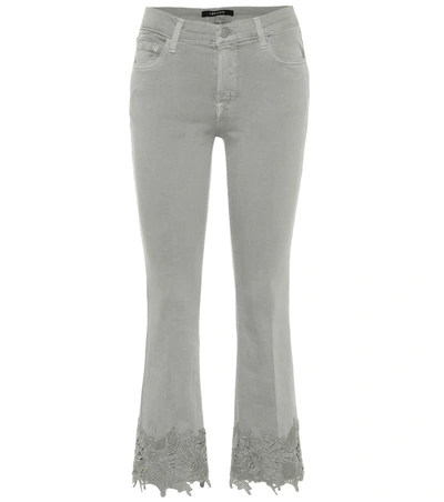 J Brand Selena Light Green Crop Bootcut Jeans