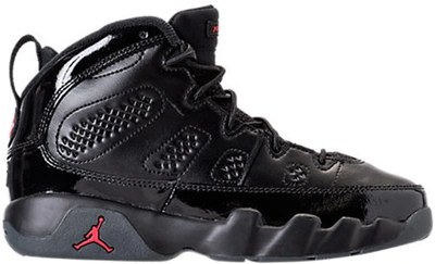 Pre-owned Jordan 9 Retro Bred Patent (ps) In Black/university Red-anthracite
