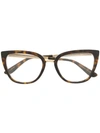 Dolce & Gabbana Cat-eye Tortoiseshell Optical Glasses In Brown
