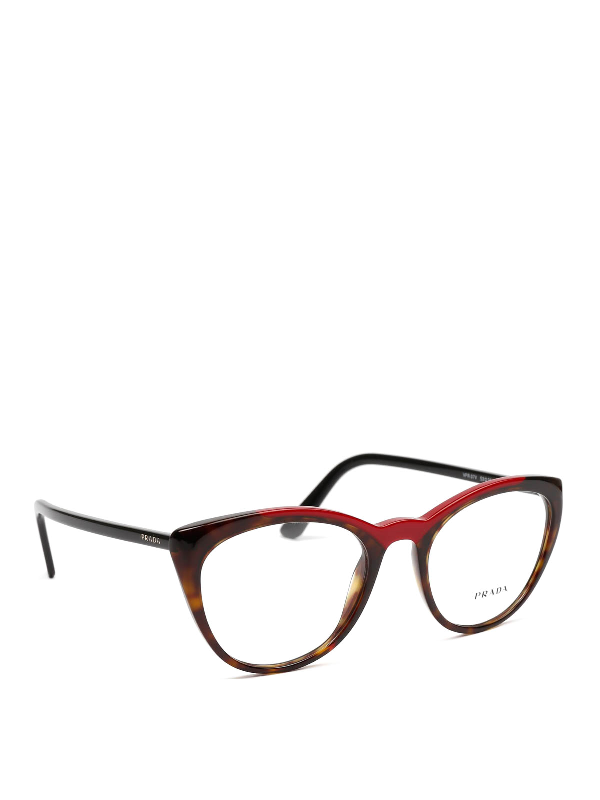prada red cat eye glasses