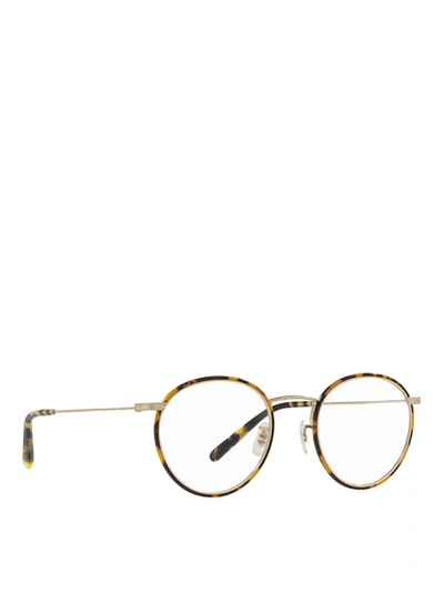 Oliver Peoples Colloff Round Tortoiseshell Eyeglasses In Light Brown