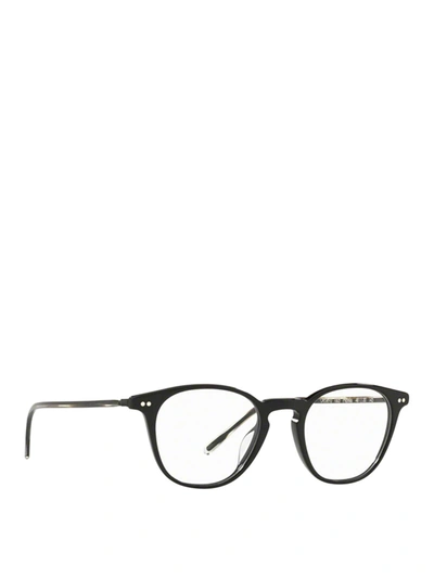 Oliver Peoples Hanks Tortoiseshell Round Eyeglasses In Black