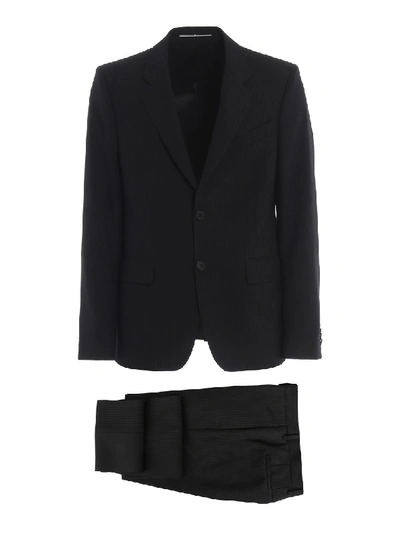 Givenchy Tech Wool Pinstripe Effect Suit In Black