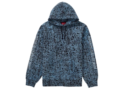 Pre-owned Supreme  Marble Hooded Sweatshirt Blue