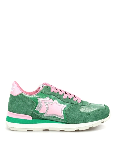 Atlantic Stars Vega Green And Pink Sneakers