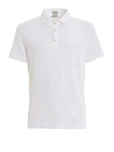 Tシャツ・カットソー Drumohr SHORT SLEEVES POLO WITH BUTTONS (D0GF202 105 CREAM) Drumohr Short Sleeve Jersey Polo Shirt In White | ModeSens