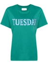 Alberta Ferretti Rainbow Week Tuesday Bright Green T-shirt