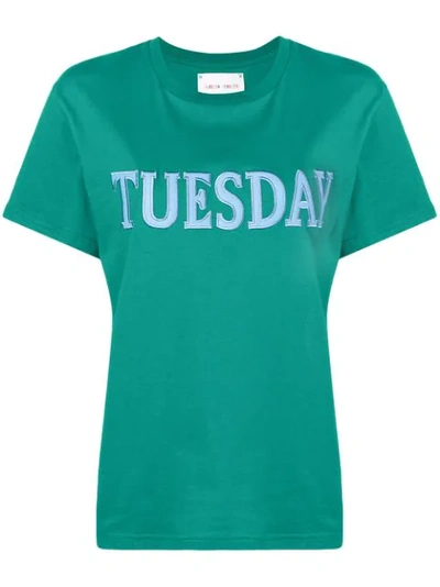 Alberta Ferretti Rainbow Week Tuesday Bright Green T-shirt