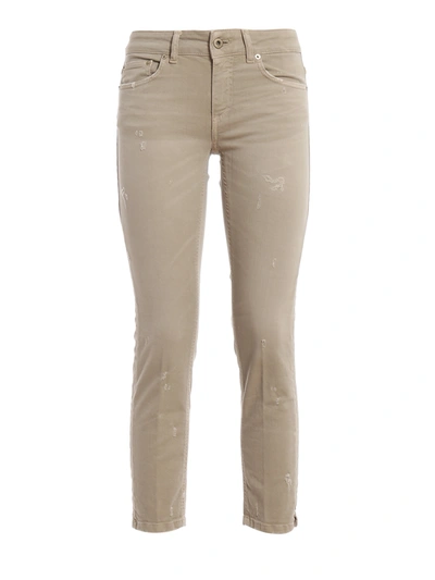 Dondup Newdia Beige Cropped Jeans