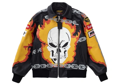 Pre owned Supreme Vanson Leathers Ghost Rider Jacket Black ModeSens