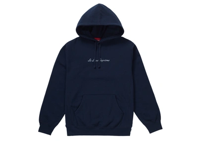 Pre-owned Supreme  Le Luxe Hooded Sweatshirt Navy
