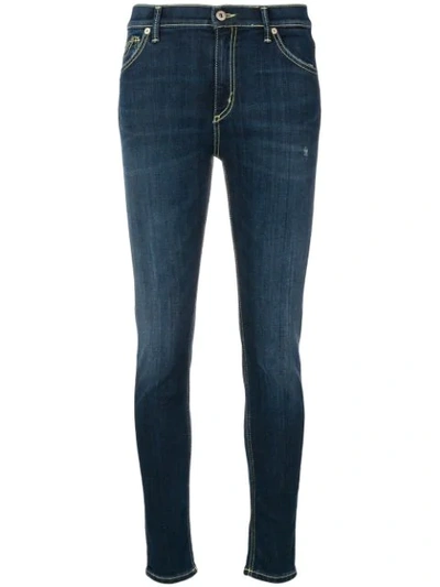 Dondup Luriel Stretch Cotton Denim Skinny Jeans In Blue
