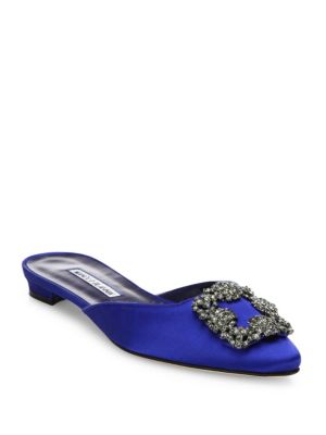 manolo blahnik embellished mule