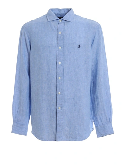 Polo Ralph Lauren Sky Blue Linen Shirt