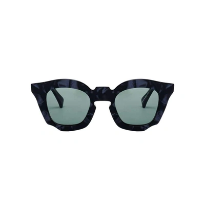 Platoy Glam Dark Blue Granite Acetate Sunglasses