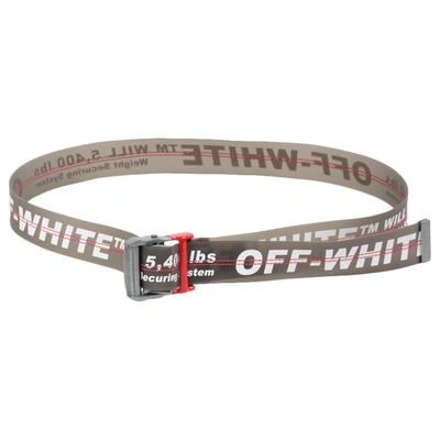 Pre-owned Off-white Pvc Industrial Belt (ss19) Black/white