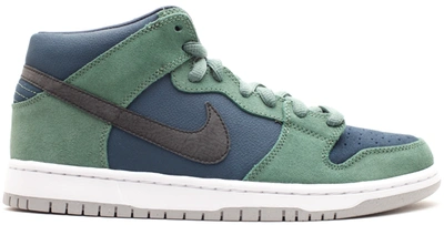 Pre-owned Nike Sb Dunk Mid Nori In Nori/black-black Lava-white