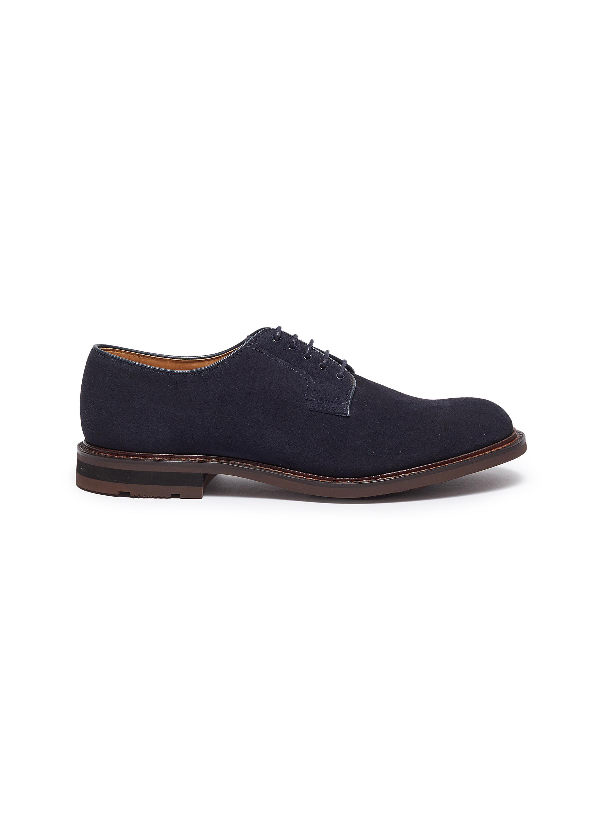 Church�s Bestone Blue Suede Derby Shoes In Navy ModeSens