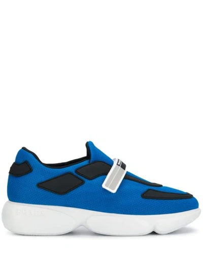 Prada Cloudbust Blue Fabric Sneakers In Light Blue