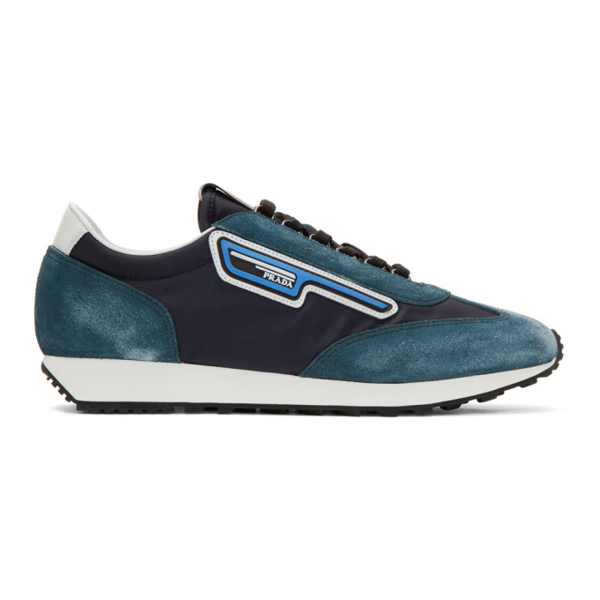prada blue trainers