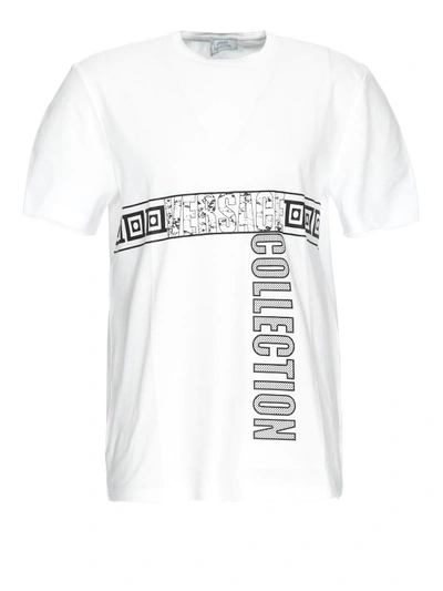 Versace Logo Cotton T-shirt In White