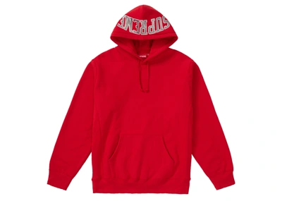 Pre-owned Supreme  Sequin Arc Hooded Sweatshirt Red