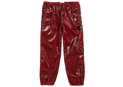 Pre-owned Supreme  Stone Island New Silk Light Pant Red