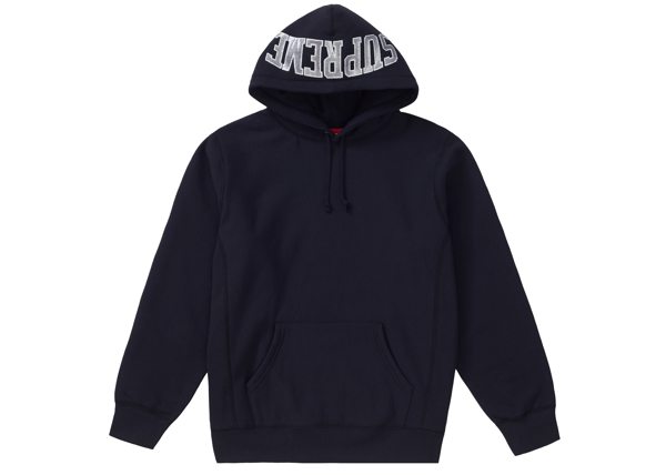 sequin arc hooded sweatshirt