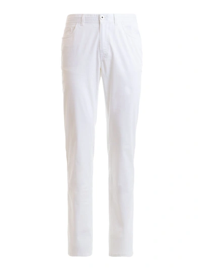 Brioni White Stretch Cotton Denim Jeans