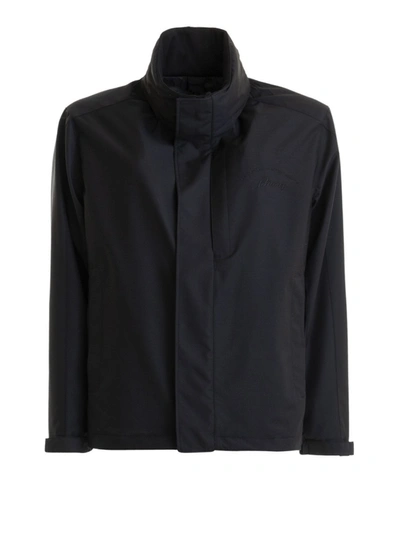 Brioni Black Wool And Nylon Blend Jacket