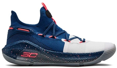 Pre-owned Under Armour  Curry 6 Splash Party In Petrol Blue/mod Grey