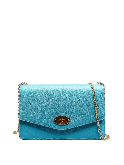 Mulberry Darley S Light Blue Leather Bag