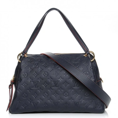 Pre-owned Louis Vuitton Shoulder Bag Ponthieu Monogram Empreinte Pm Marine Rouge