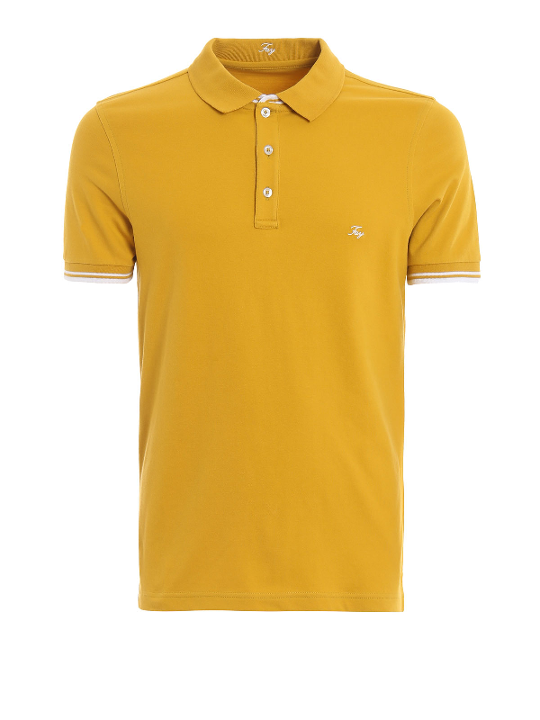 mustard polo shirt
